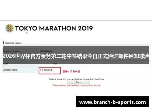 2026世界杯官方票务第二轮中签结果今日正式通过邮件通知球迷